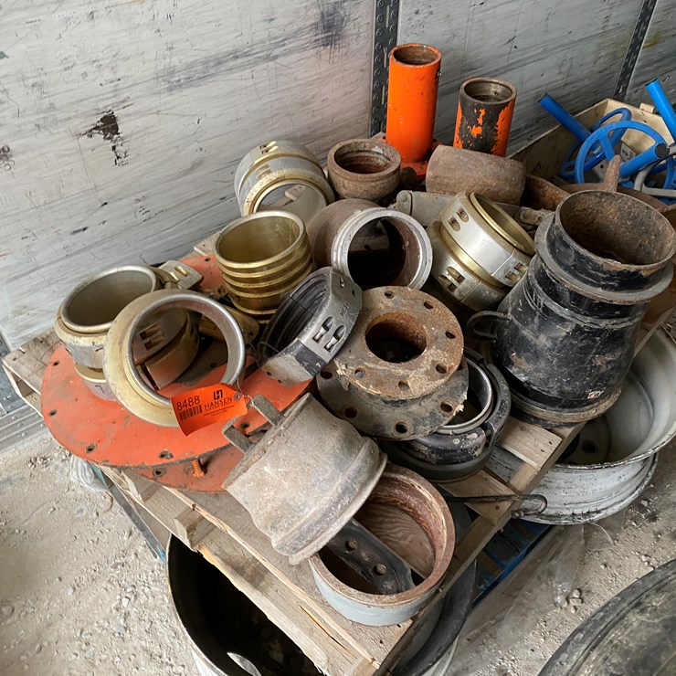 #8488 • Pallet Of Miscellaneous Couplers and Pumping Parts (New Holstein, WI)