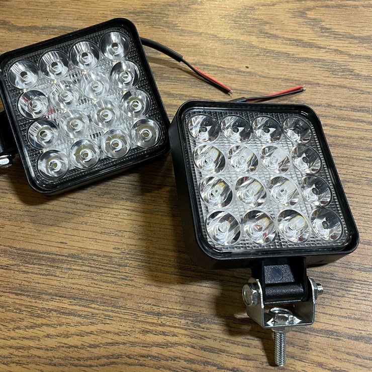 #8646 • (2) LED Work Lights, 3-1/2" Square, 12/24vdc (PR11)