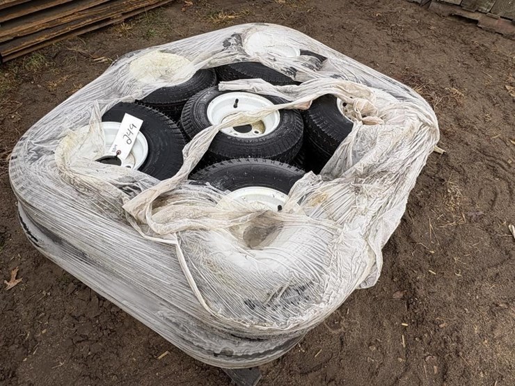 pallet-of-8"-golf-cart-tires-w/rims-image-1