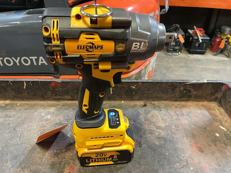 #8678-•-dewalt-compatible-20-volt-cordless-1/2"-impact-and-battery-(pr13)-image-1