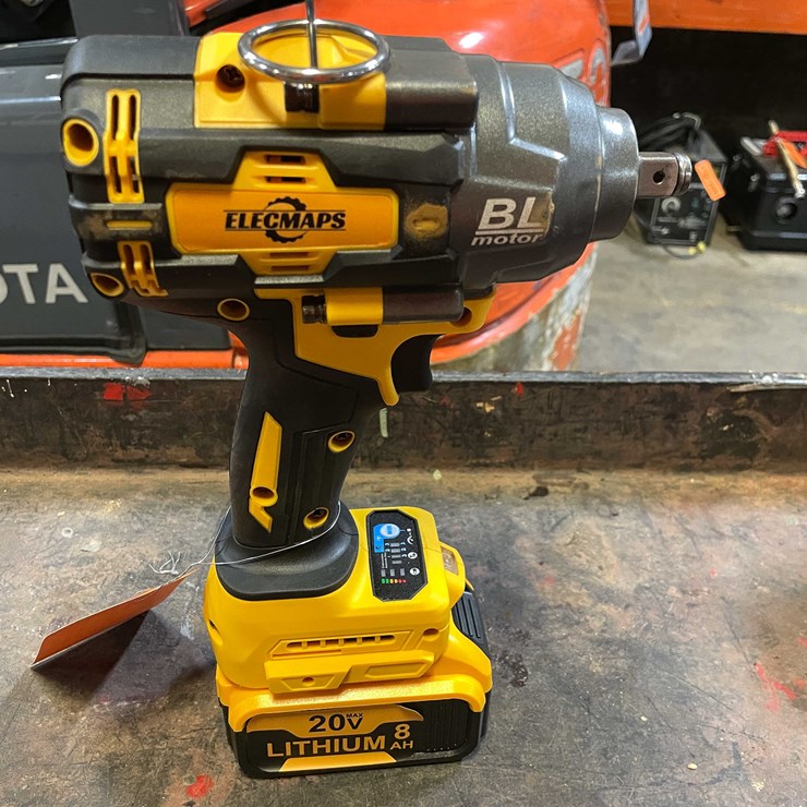 #8678 • DeWalt Compatible 20 Volt Cordless 1/2" Impact and Battery (PR13)