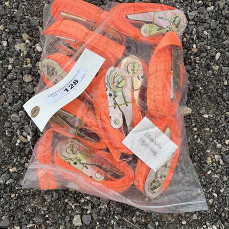 #128 • (10) IRTS 1.5" Tie Down Ratchet Straps