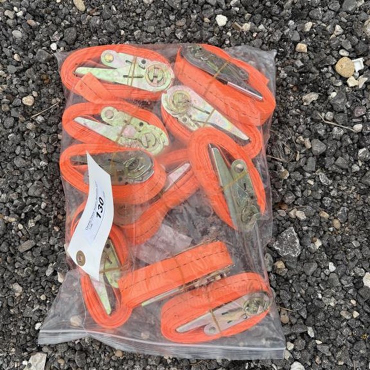 #130 • (10) IRTS 1.5" Tie Down Ratchet Straps