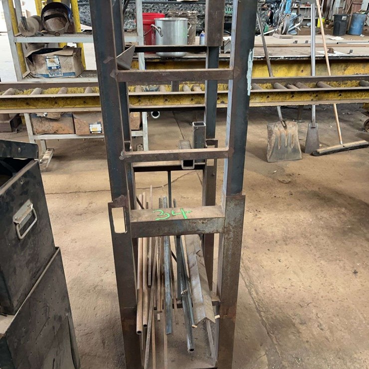 Steel Rack & Contents