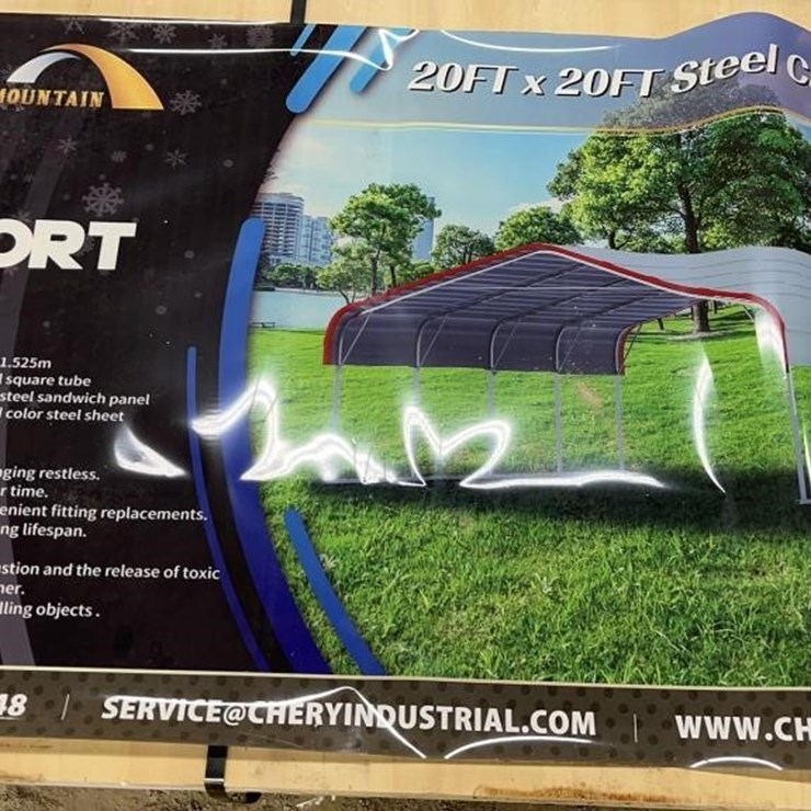 GOLD MOUNTAIN 20FT X 20FT STEEL CARPORT
