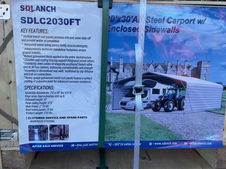 sd-lanch-20ft-x-30ft-carport-w-w/-enclosed-image-1