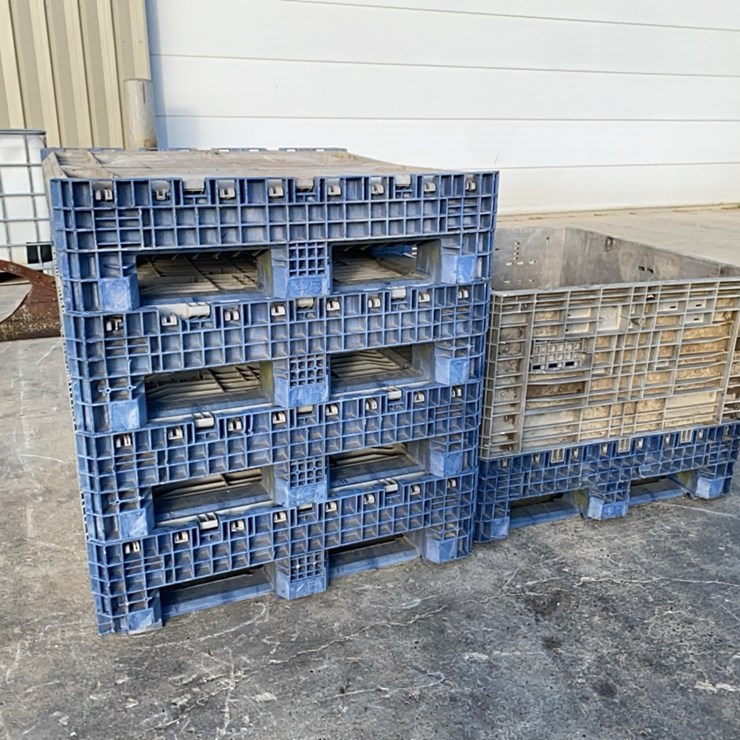 5 Fold down factory bins