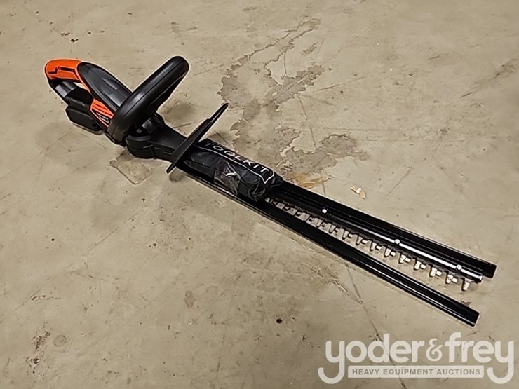 wheel-barrow,-machete-(2-of),-3lb-brass-hammer,-seep-hose,-adjustable-multi-tool-hanger,-black-&-decker-40v-weed-wacker,-trexeen-hedger-image-15