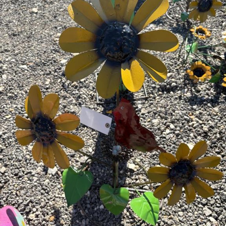#83 • Metal Art- Sunflower & Cardinal