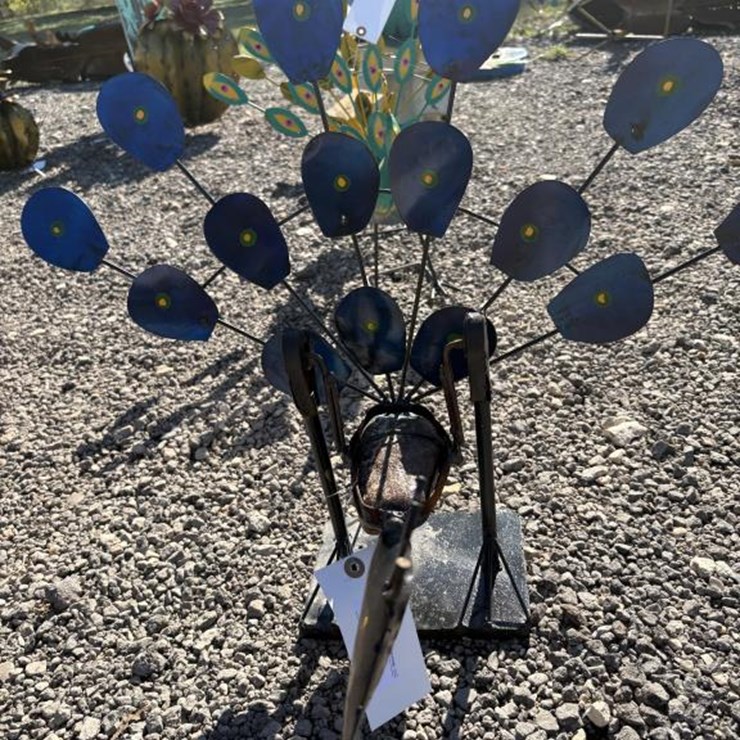 #84 • Metal Art- Swinging Peacock