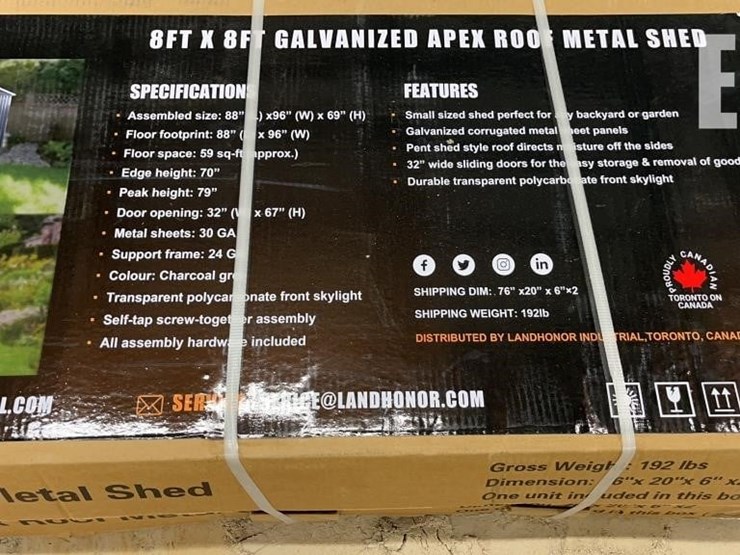 landhonor-8ft-x-8ft-galvanized-metal-shed-image-3