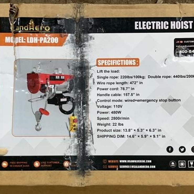 LANDHERO 220LB ELECTRIC HOIST