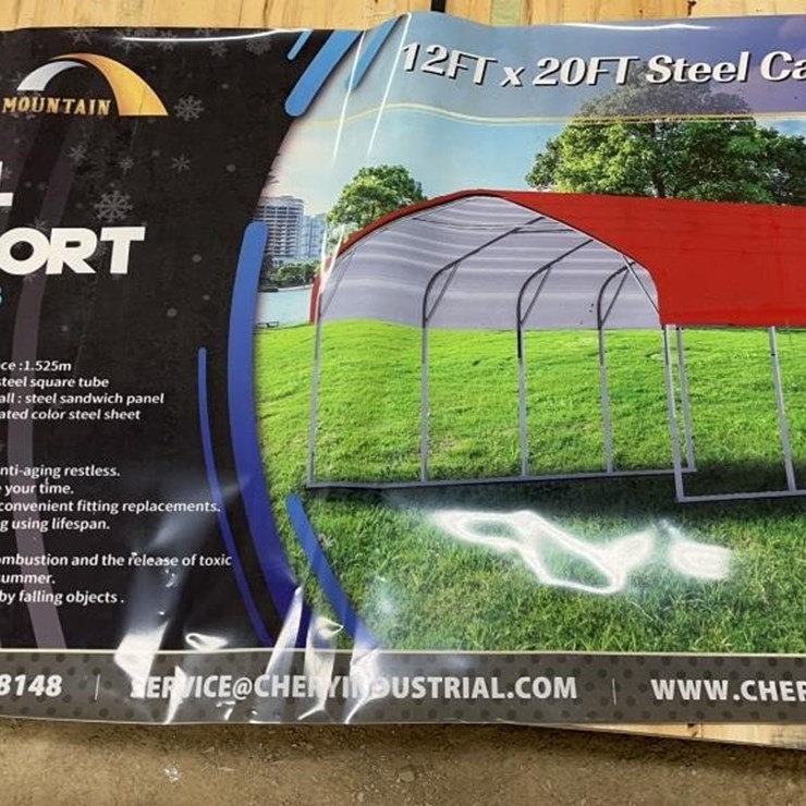 GOLD MOUNTAIN 12FT X 20FT STEEL CARPORT