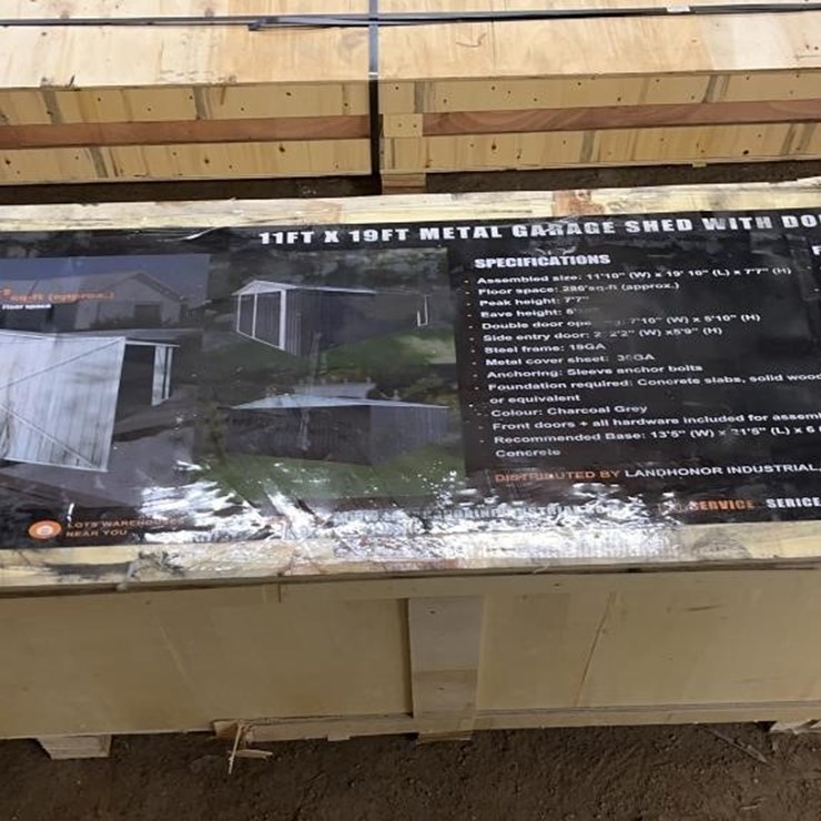 LANDHONOR 11FT X 19FT METAL GARAGE SHED