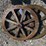#100-•-(2)-replica-wooden-wagon-wheels-image-1