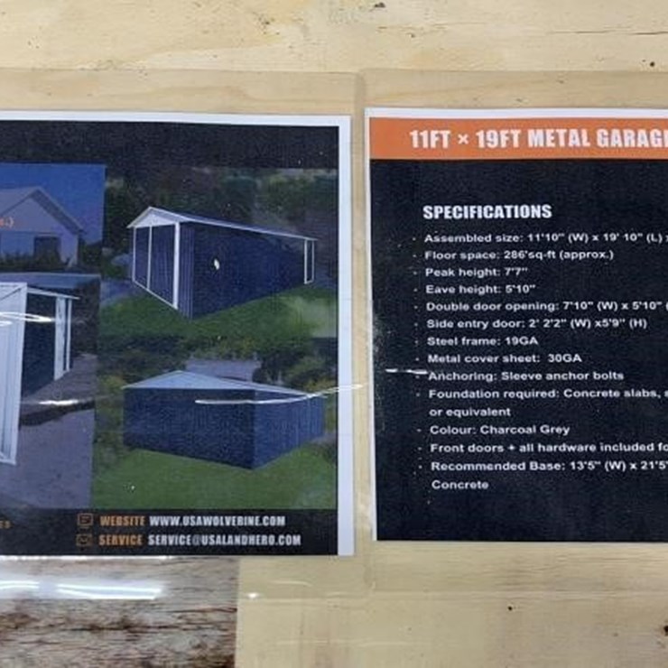 LANDHERO 11FT X 19FT METAL GARAGE SHED