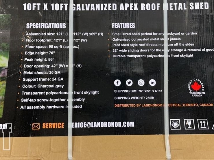 landhonor-10ft-x-10ft-galvanized-metal-shed-image-3