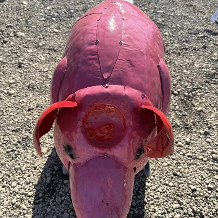#62 • Metal Art- Large Standing Pig