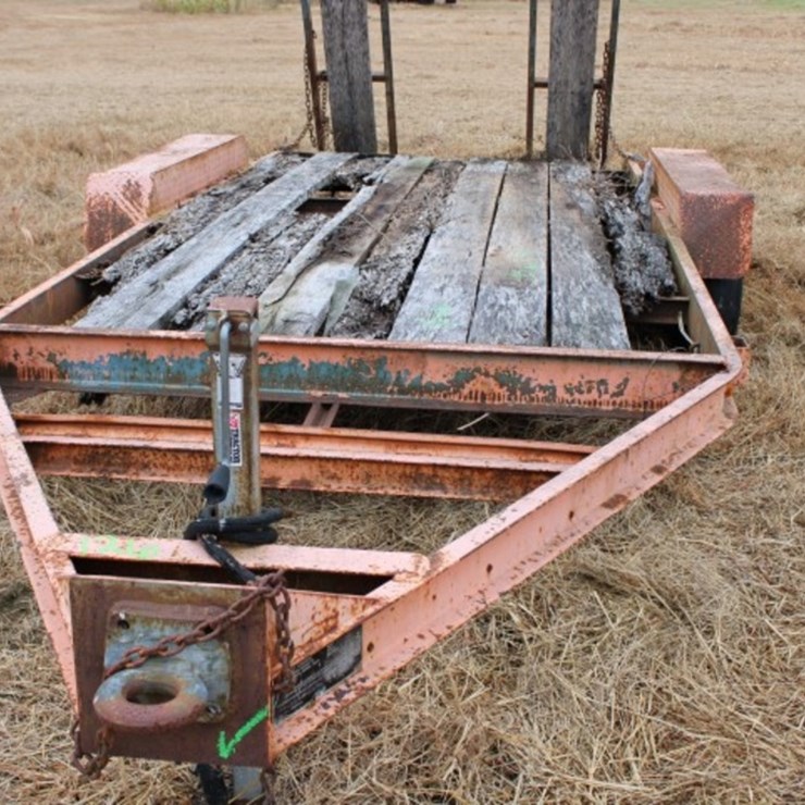 1981 JET TANDEM AXLE 16 EQUIPMENT TRAILER 12 X 6 DECK 2' BEAVERTAIL 4' RAMP