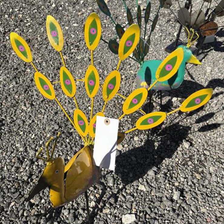 #86 • Metal Art- Yellow Peacock