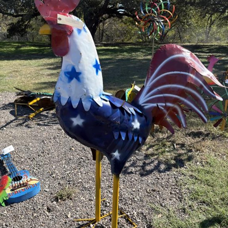 #97 • Metal Art- Large Patriotic Rooster
