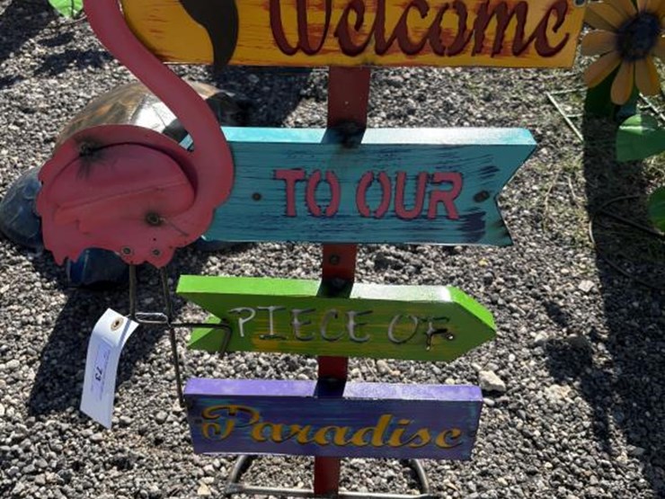 #73-•-metal-art--welcome-to-our-piece-of-paradise-sign-image-1