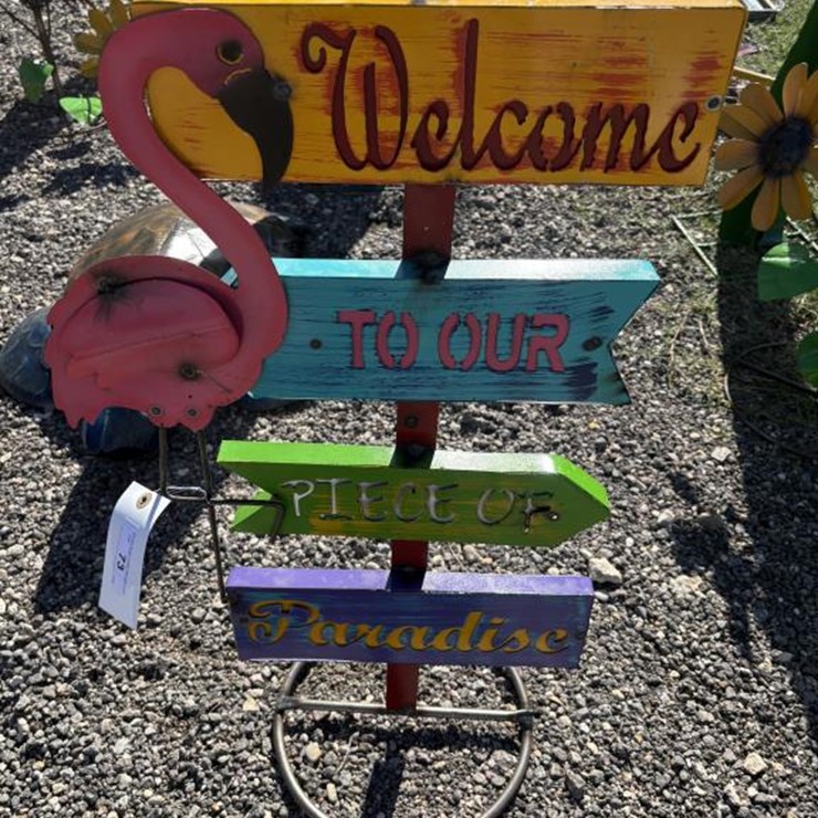 #73 • Metal Art- Welcome to Our Piece of Paradise Sign
