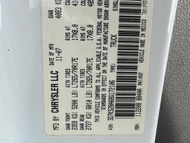 2008-dodge-ram-pickup-pickup-truck,-vin-#-3d7ks28a68g172106-image-11