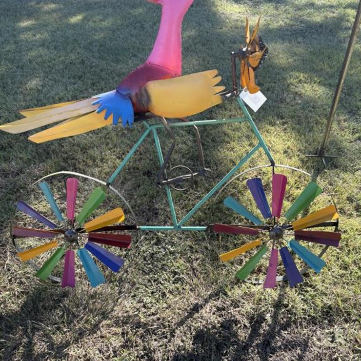 #94 • Metal Art- Roadrunner on Bike Whirlygig