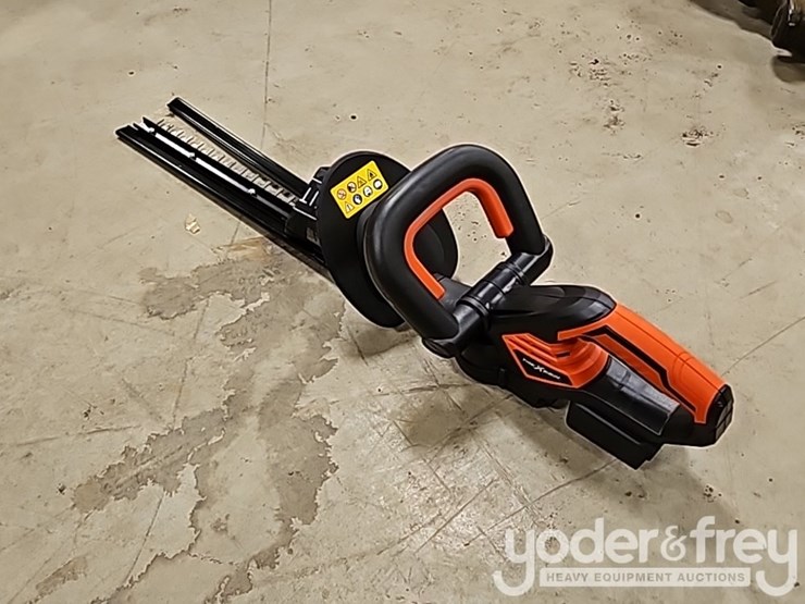 wheel-barrow,-machete-(2-of),-3lb-brass-hammer,-seep-hose,-adjustable-multi-tool-hanger,-black-&-decker-40v-weed-wacker,-trexeen-hedger-image-17