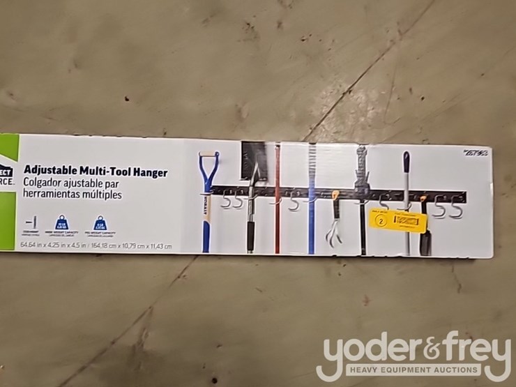 wheel-barrow,-machete-(2-of),-3lb-brass-hammer,-seep-hose,-adjustable-multi-tool-hanger,-black-&-decker-40v-weed-wacker,-trexeen-hedger-image-7