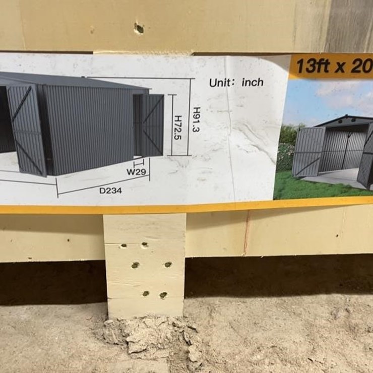 13FT X 20FT GARAGE METAL SHED