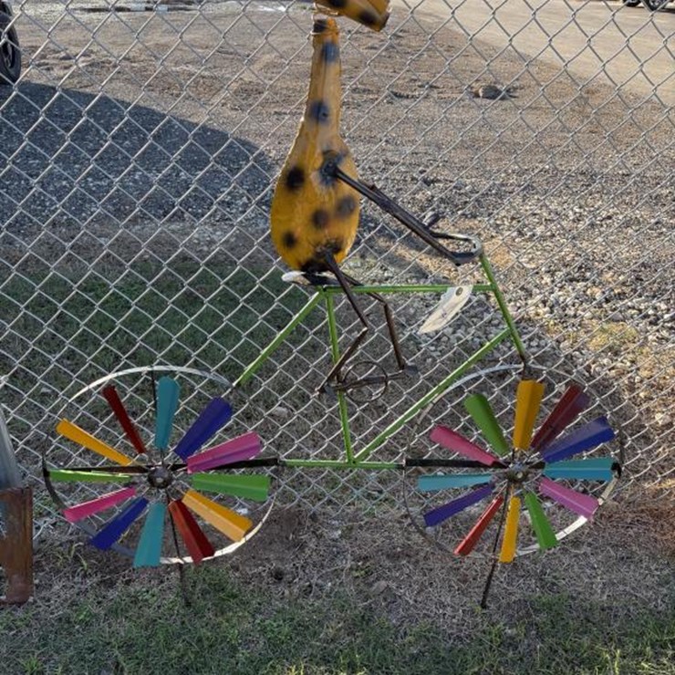 #51 • Metal Art- Giraffe on Bike Whirlibird