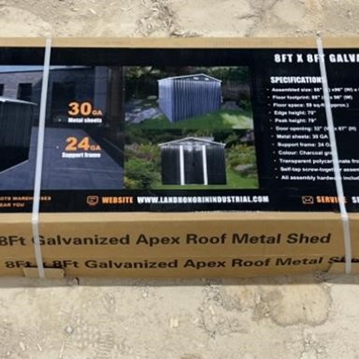 LANDHONOR 8FT X 8FT GALVANIZED METAL SHED