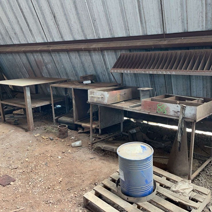 (3) Steel Work Tables