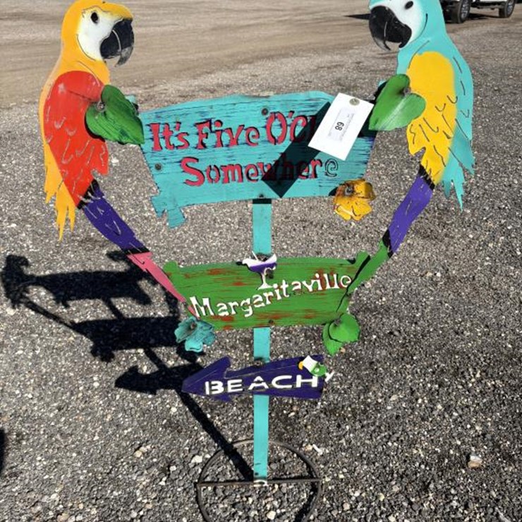 #68 • Metal Art-Margaritaville 5 O'Clock Somewhere Sign