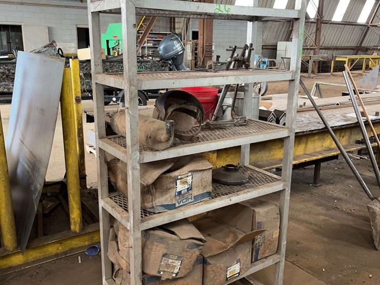 galvanized-shelf-&-contents,-39"-x-82"-x-15"-image-1