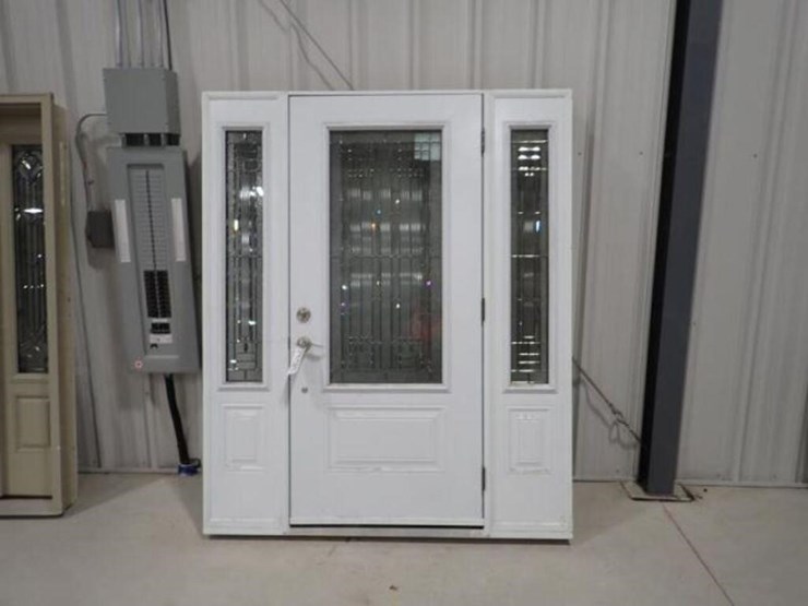 black-front-door-w/side-glass-panes-&-frame-image-1