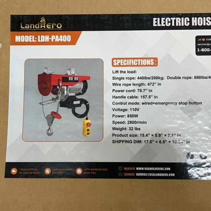 LANDHERO 440LB ELECTRIC HOIST
