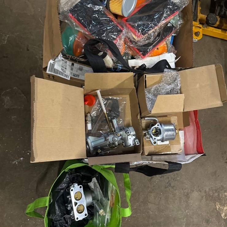Large Lot of New Power Equipment Air Filters, Carburetors & Fuel Shutoffs