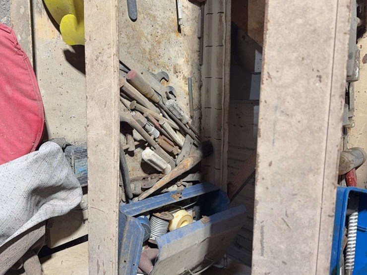 metal-cabinet-with-misc.-tools-and-drill-bits-image-2