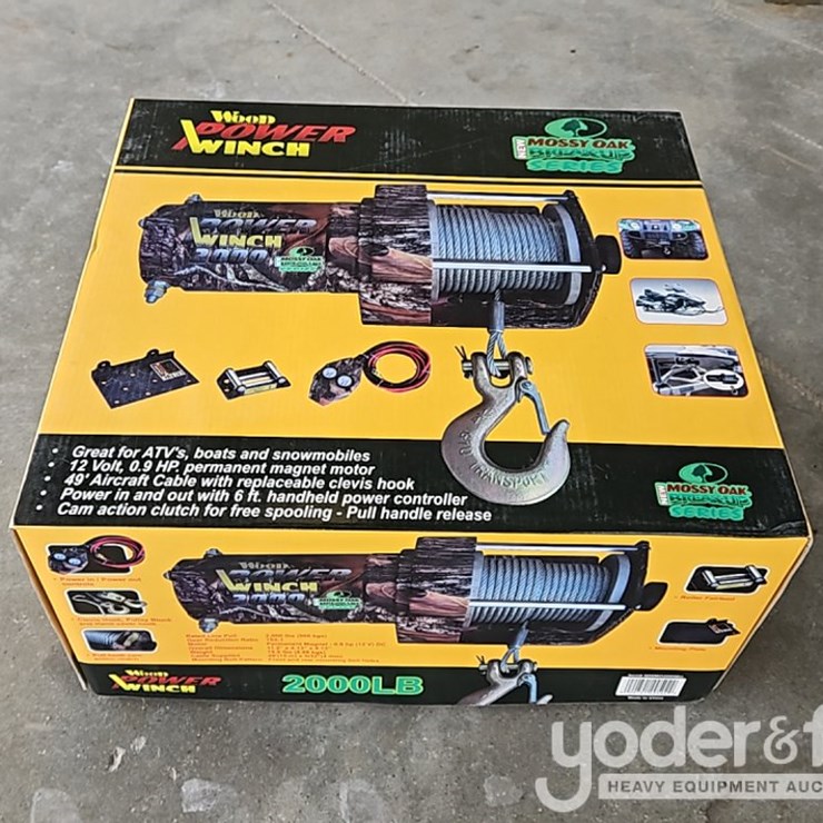 Unused 2000# ATV Winch HD, Metal Gears, No Plastics-CAMO