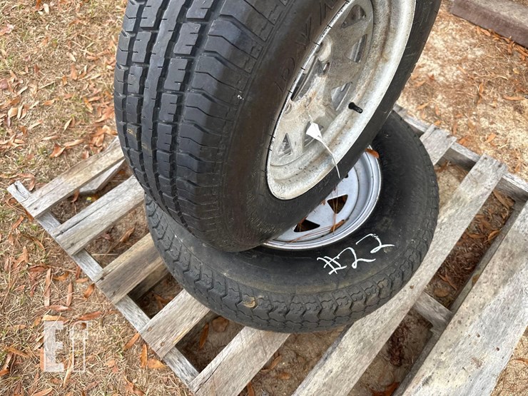 (2)-225/75d15-tires-w/-5-lug-rims-image-2