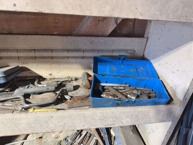 metal-cabinet-with-misc.-tools-and-drill-bits-image-3