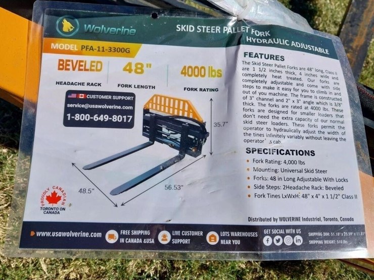 new-wolverine-s/s-qa-hyd-48"-pallet-forks-image-4