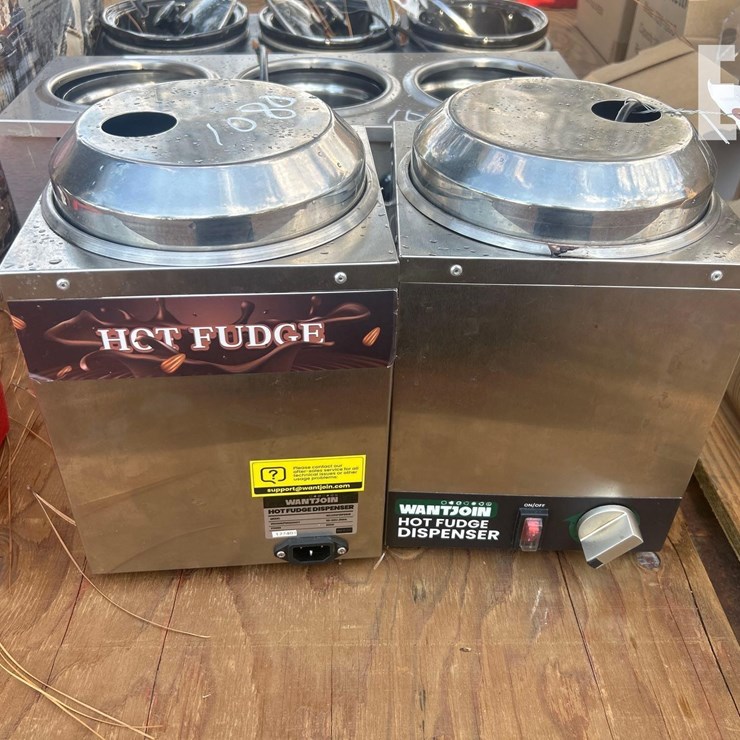 (2) HOT FUDGE DISPENSERS