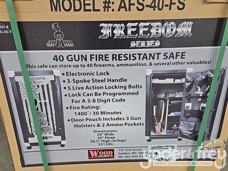 unused-armor-freedom-series-40-gun-fire-safe,-1400-degree-fire-rating,-digital-combination-key-pad-image-3