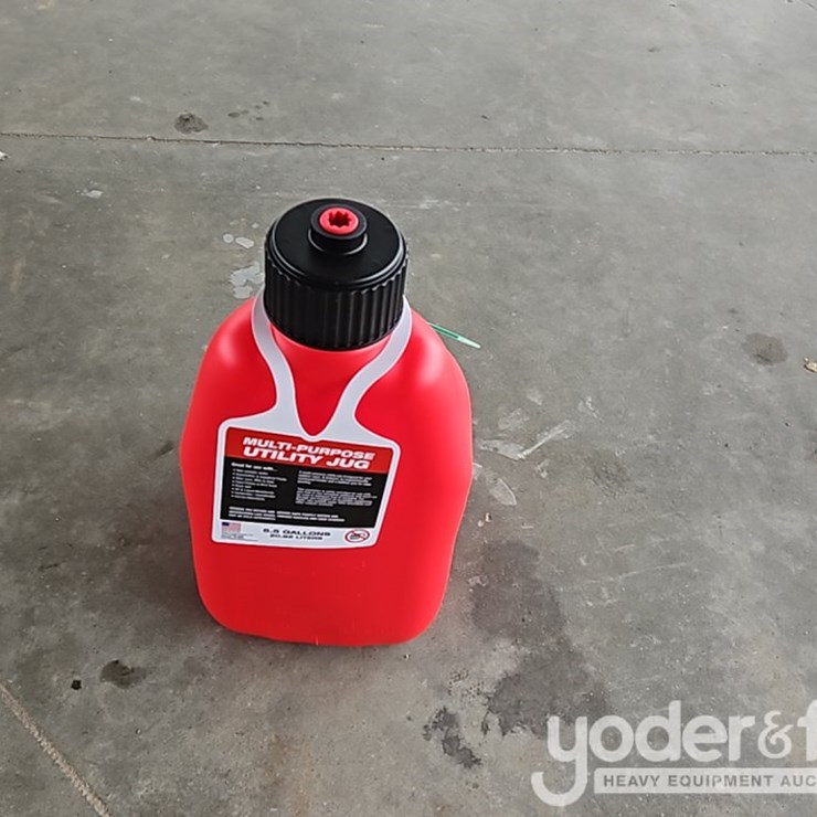 Unused 5 Gal Liquid Utility Jug-Red