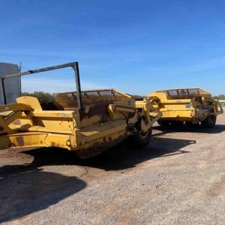 2004 & 2005 John Deere 1812 scraper package of two