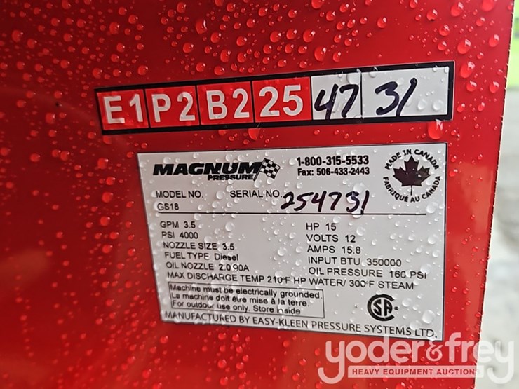 unused-magnum-4000-gold-pressure-washer,-15hp,-electric-start,-12v-system,-diesel-fire-burner-image-25